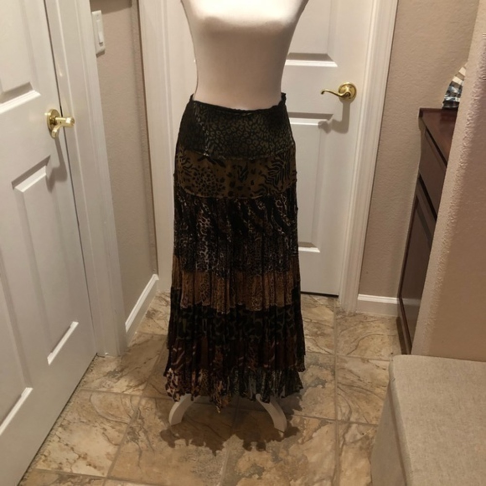 - Leopard print long skirt size  Medium.